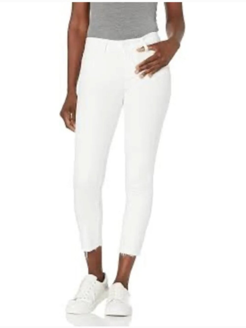 NWT PAIGE WM's Skyline Skinny Crop Jeans w/raw hem | Crisp White Size 30  NWT